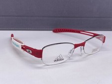 Adidas Brille Herren Damen Rot Eckig Oval kleine Gläser A882 NP: 228€