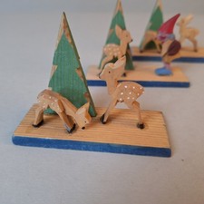 3 alte Holzminiaturen Heidi