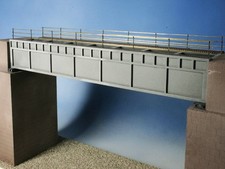 Blechträger Unterzugbrücke, lang, Polystyrol,  cnc gefräst,  Spur 0 ,  1 : 43