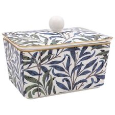 William Morris Willow Bough Butterdose mit Deckel Fine China Geschenkbox