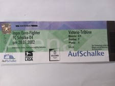 Ticket Fußball  Freundschaftsspiel  2001/02  FC Schalke 04 - Ingos Euro-Fighter