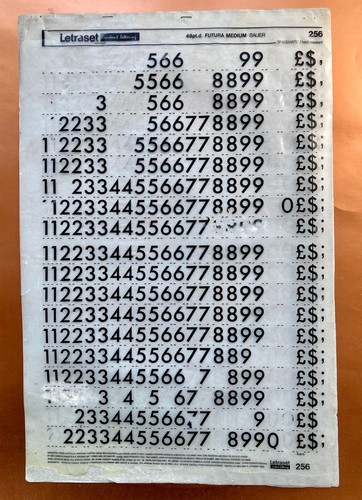 Letraset 265 futura medium - 265,