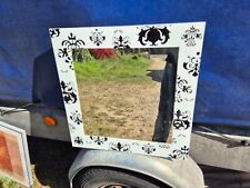 Hängespiegel Wandspiegel Dekospiegel Kristall Rahmen Flurspiegel 45 cm x 45 cm