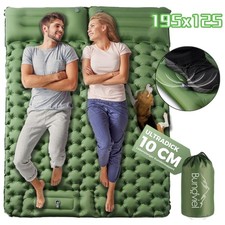 2 Personen Isomatte selbstaufblasend Camping Luftmatratze Matratze Fußpumpe