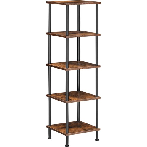 Vintagebraunes eckregal mit - eckregal, 5