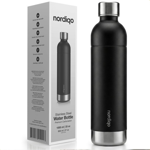 Edelstahl sprudelflasche - 1l, |