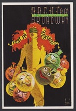 München Nacht am Broadway Fasching Reklame Einladung F. P. Glass 1928