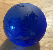 Dekofigur aus Glas, blau - Weltkugel