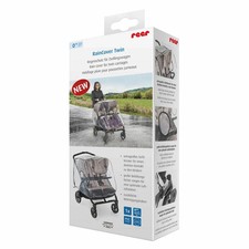 reer RainCover Twin Regenschutz für Zwillingswagen Regenverdeck Kinderwagen