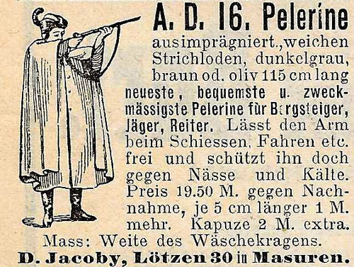 Werbung reklame 1907 - 1907:, pelerine