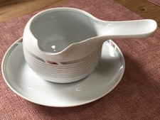 HUTSCHENREUTHER "Tavola" 1 Stück Sauciere m. Griff/Untertasse - Top Zustand!