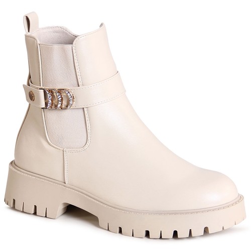 Damen plateau stiefeletten - plateau,
