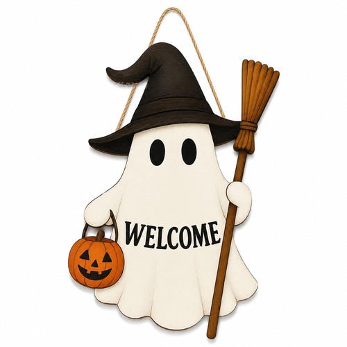 Halloween türkranz holzschild - türkranz,