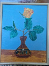 Ölgemälde 21x30 cm Realist Blumen 9