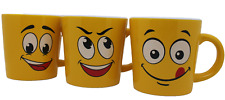 3x Kaffeetassen/-Becher aus Keramik  3 Motive   Lustig,Smileys  8x8cm *NEU*