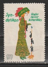 Reklamemarke SYNDETIKON Klebstoff, OTTO RING Berlin