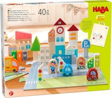HABA Spielewelt Puzzle - Stadt Legespiel Bausteine Tiere Stadtleben 40 Teile