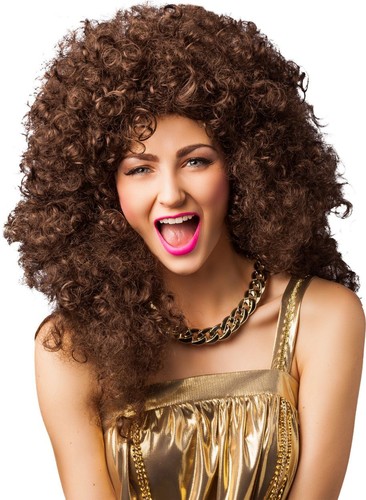 Lockenperücke afro braun - braun, sexy
