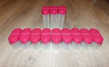 Tupperware 13x Gewürzzwerge A90 + Gewürzriesen A91 beere pink Gewürzstreuer Set