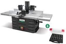 Kleine Tischfräse Holzstar TF 50 E (230 V / 1,5 kW) inkl. Oberfräser-Satz