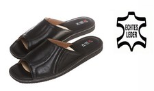 Herren Echtleder Leder HausSchuhe  Pantoffeln Latschen Schlappen Gr.40-46 #241#