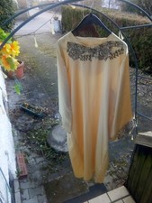 Damen Kaftan xxl godfarben Stickerei BW 61cm L 136