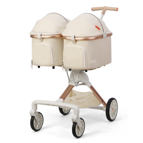 Haustierbuggy mit zwei kabinen - mit,