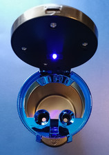 Auto Aschenbecher Blau mit Deckel Led