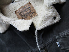 Levi's Jacke Kurzmantel Gr. M Grau Ribbless Cord Teddy Gefüttert Made in Italy !