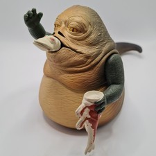 Star Wars Jabba the Hutt Figur Hasbro 1999 Lucasfilm mit Fisch Mechanismus