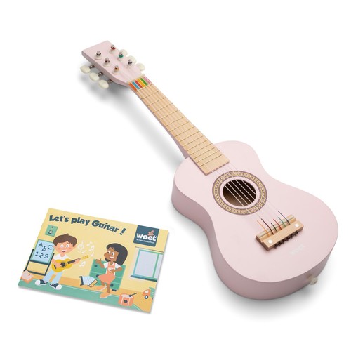 Rosa holz spielzeug gitarre - rosa,