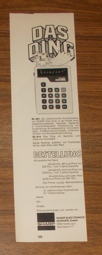 Seltene werbung sharp elsi - seltene,