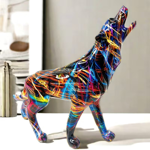 Moderner wolf deko figur aus - wolf,