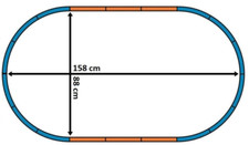 PIKO H0 A-Gleis Gleisoval Bettungsgleis  55401+55412-Neuware