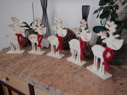 Weihnachtsdekoration holz elch - weihnachtsdekoration,