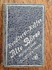 Mini Notizbuch Kalender 1934 Taschenspiegel Werbung Kaffee Alte Börse München