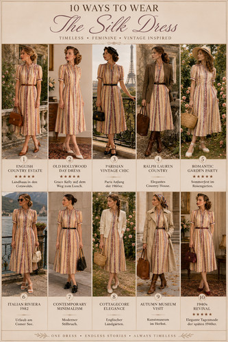 Vintage seidenkleid handarbeit - seidenkleid,