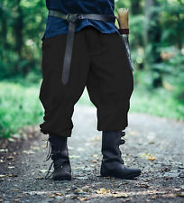 Rushose mit Beinschnürung Schwarz "Magnus" Wikingerhose Mittelalterliche Rushose