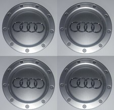 4x Original Audi Felgendeckel Nabendeckel Nabenkappe Silber 8D0601165K 1H7