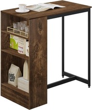 Stehtisch Bartisch Küchentisch Bistrotisch 1 Schublade 3 Ablagen Weinregal 43hov