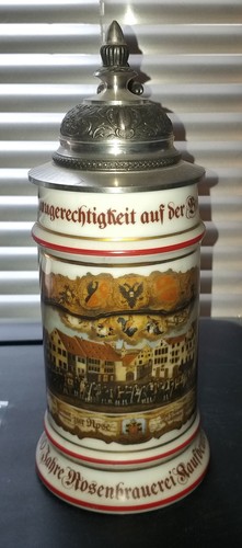 Porzellan bierkrug mit - porzellan-bierkrug,