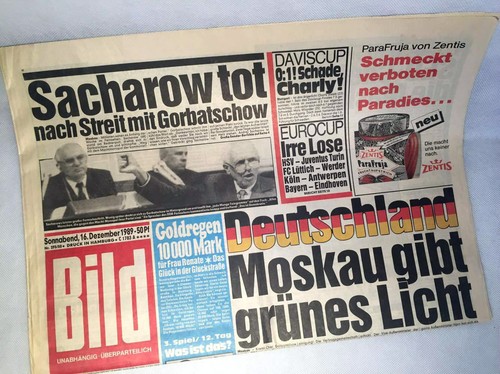 Bildzeitung vom 1989 - vom, 16.12.1989