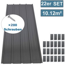 22x Profilblech Trapezblech Blech Metall Dachblech DachPlatten Stahlblech Grau