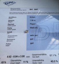 1,08ct! Weißer Diamant in