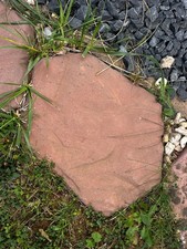 Weg Rasen Platte Stein aus Kunst Sandstein im Antik Look H 90
