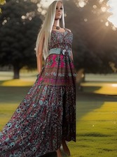 India seide boho maxikleid - seide, #