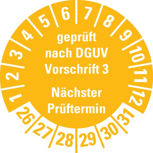 Prüfplakette gepr dguv - gepr.n.,