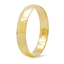 14K Solide Gelb Gold Schlicht