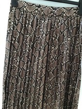 midi plissee rock  fake leder