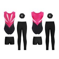 4er Set Mädchen Gymnastikbody